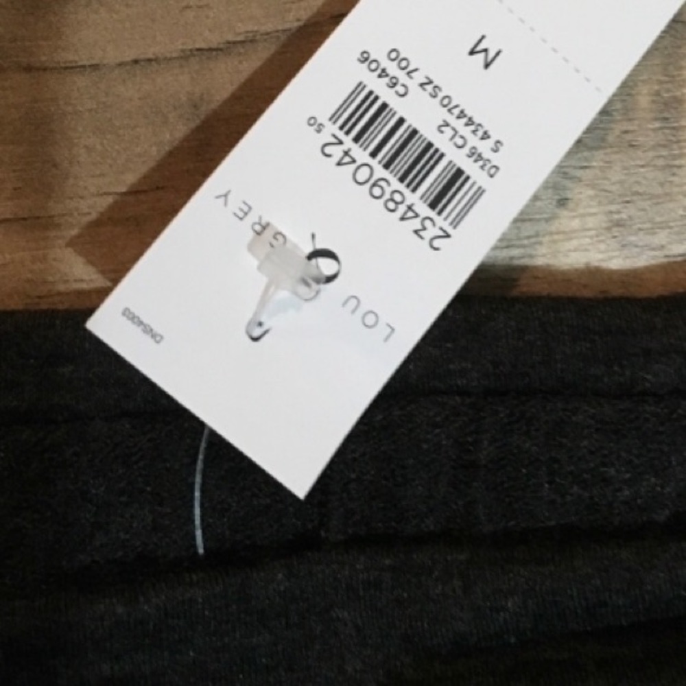 Lou & Grey Charcoal Gray Off the Shoulder Top S - Picture 7 of 7